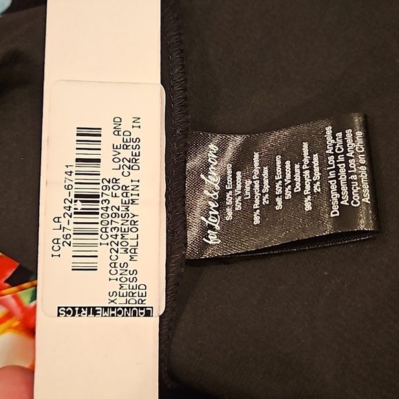 💕FOR LOVE & LEMONS💕 Mallory Mini Dress Multi-Color Vintage Floral Print XS NWT - Picture 16 of 16